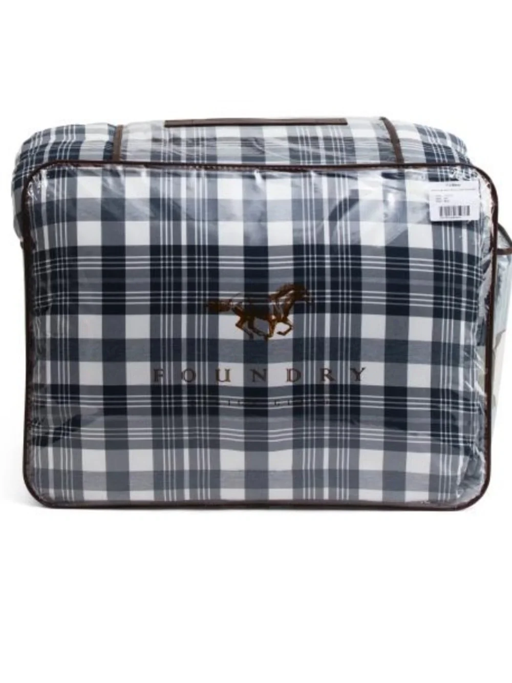Foundry Navy & White Plaid 7 Piece comforter Set